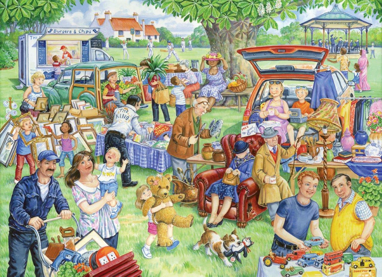 Car Boot Sale 1000 Piece Jigsaw Puzzle by House of Puzzles - HOP0075