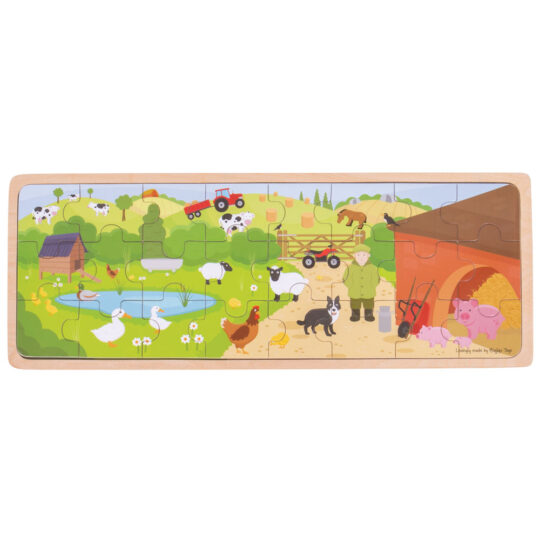 On the Farm Tray Puzzle by Bigjigs Toys - BJ268