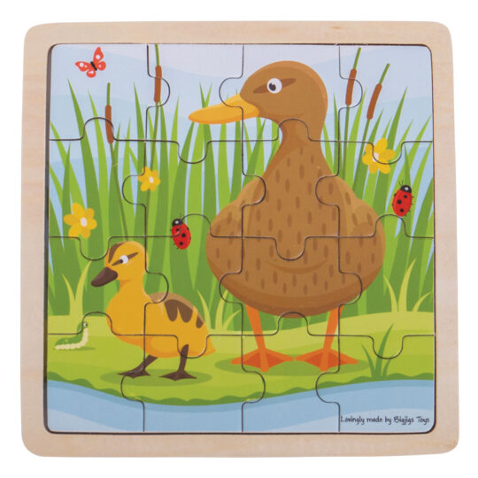 Duck & Duckling Tray Puzzle by Bigjigs Toys - BJ494