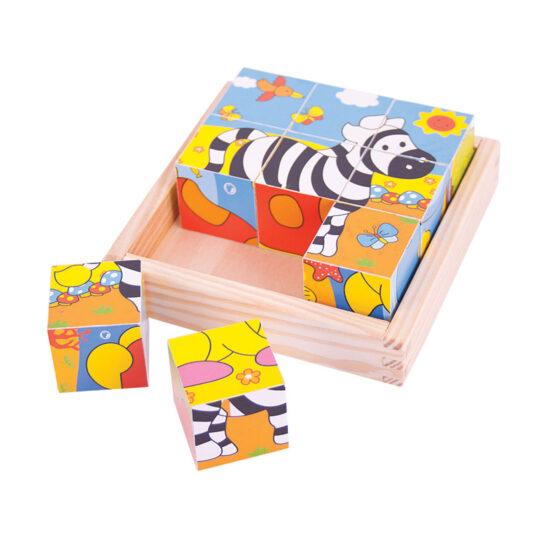 Safari Cube Puzzle by Bigjigs Toys - BJ512
