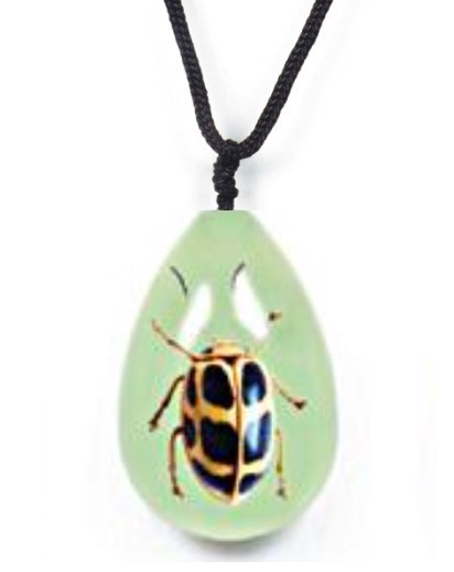Insect Spotted Leaf Beetle Glow Necklace by World of Insects - YD0726
