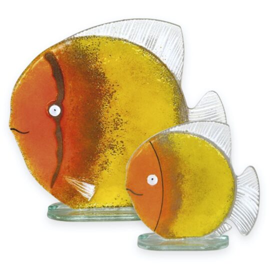 Fused Glass Fish Sunrise by Nobilé Glassware - 1541-16