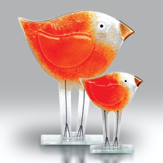 Fused Glass Bird Sunrise by Nobilé Glassware - 1555-16