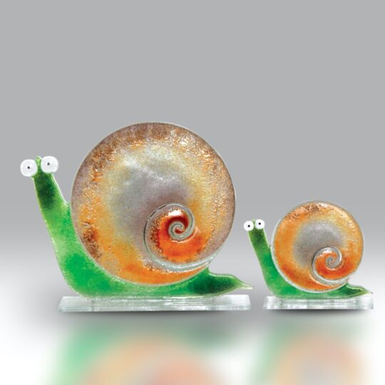 Fused Glass Snail Gold Large by Nobilé Glassware - 1558-16
