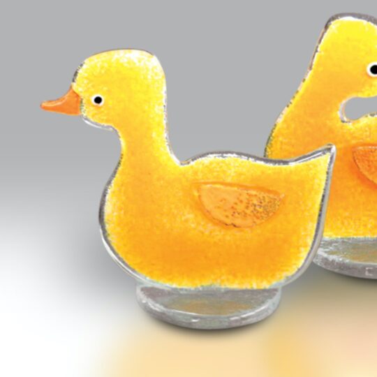 Fused Glass Duckling Yellow by Nobilé Glassware - 1703-17