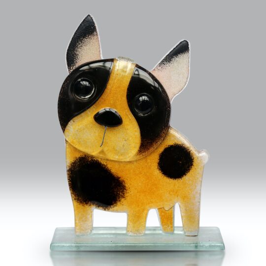 Fused Glass French Bulldog Fawn by Nobilé Glassware - 2007-19