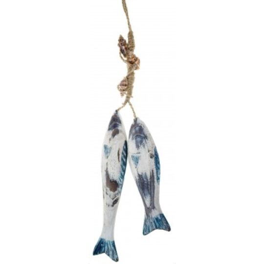 Decorative Hanging Fish Bunch (Blue & Red) by Quay Traders - 7621