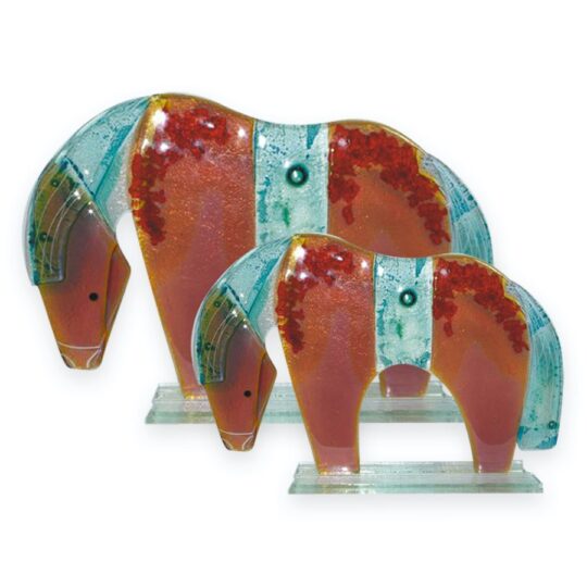 Fused Glass Horse Lilac by Nobilé Glassware - 900-14