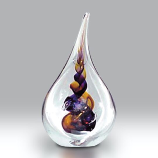 Drop Paperweight Purple & Gold by Nobilé Glassware - DPW-PGO