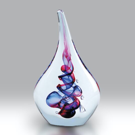 Drop Paperweight Ruby & Blue by Nobilé Glassware - DPW-RBL