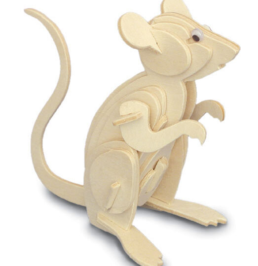 Mouse Plywood Model Kit by Quay Imports - M001