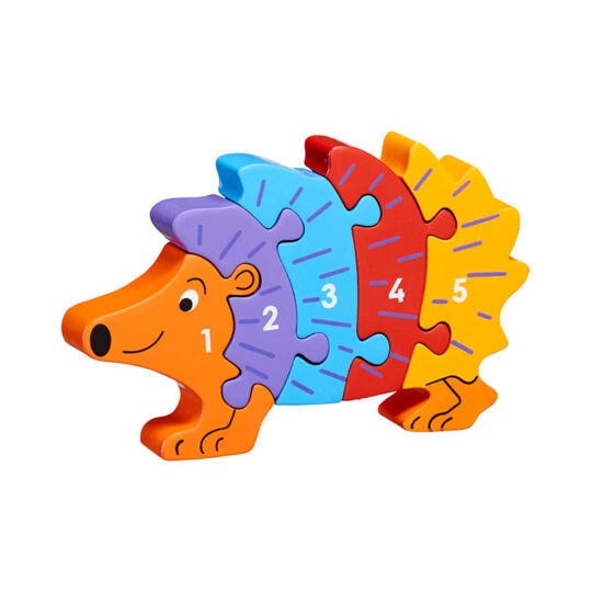 Hedgehog 1-5 Number Wooden Jigsaw by Lanka Kade - NJ01