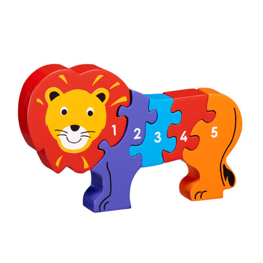 Lion 1-5 Number Wooden Jigsaw by Lanka Kade - NJ13