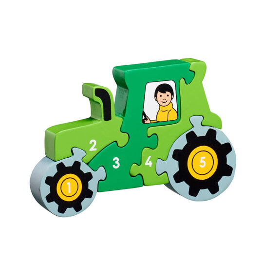 Tractor 1-5 Number Wooden Jigsaw by Lanka Kade - NJ18