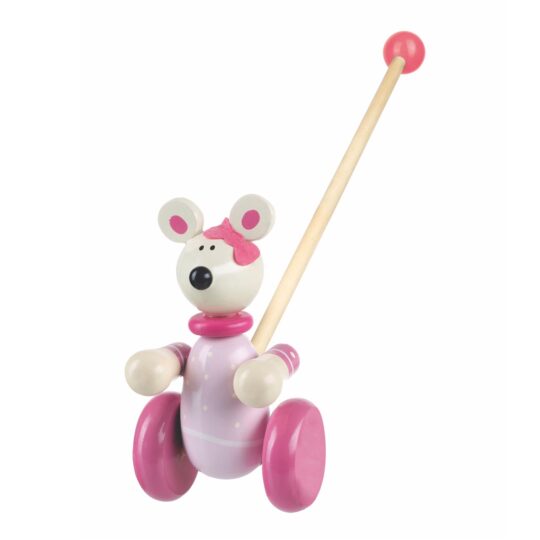 Pink Mouse Push Along by Orange Tree Toys - OTT02118