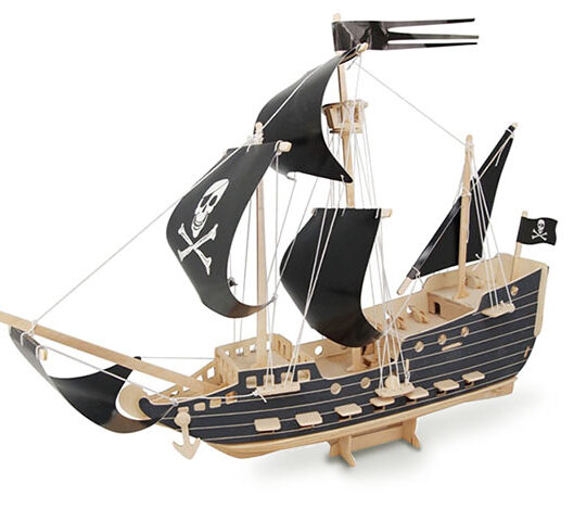 Pirate Ship Plywood Model Kit by Quay Imports - P217