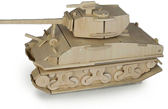 Sherman Tank Plywood Model Kit by Quay Imports - P327