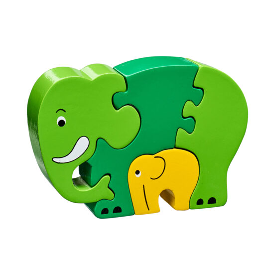 Elephant & Baby Simple Wooden Jigsaw by Lanka Kade - SJ03
