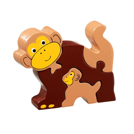 Monkey & Baby Simple Wooden Jigsaw by Lanka Kade - SJ04