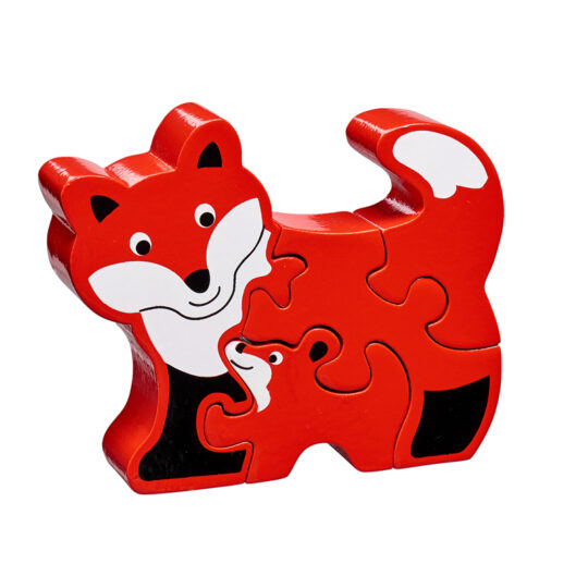 Fox & Cub Simple Wooden Jigsaw by Lanka Kade - SJ11