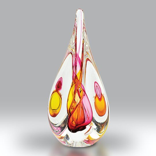 Trio Paperweight Ruby & Gold by Nobilé Glassware - TPW-RGO