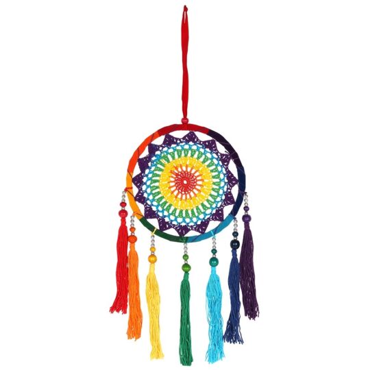 Multicolored String Tassel Dreamcatcher by Jones Home & Gift - DC_60338
