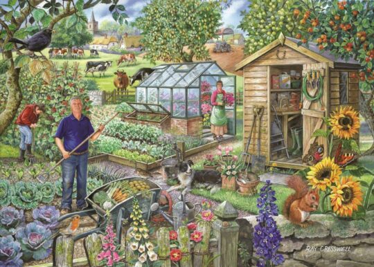 At The Allotment Big 500 Piece Jigsaw Puzzle by House of Puzzles - HOP0064