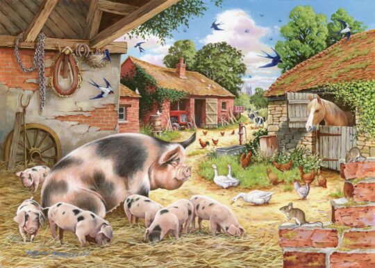 Poppy's Piglets Big 500 Piece Jigsaw Puzzle by House of Puzzles - HOP0084
