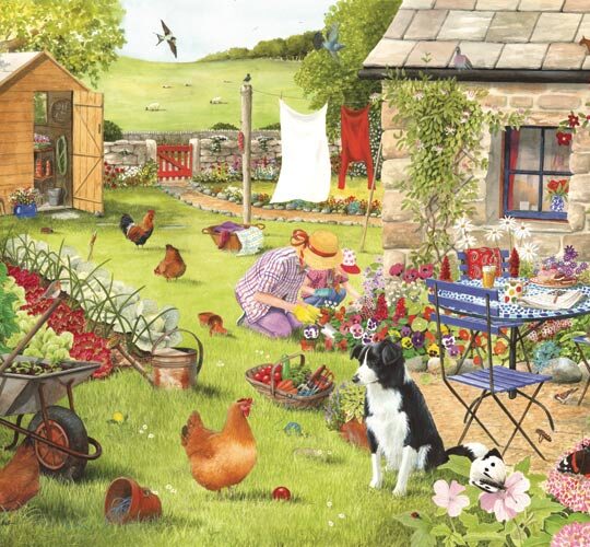 Grandma's Garden Big 500 Piece Jigsaw Puzzle by House of Puzzles - HOP0087