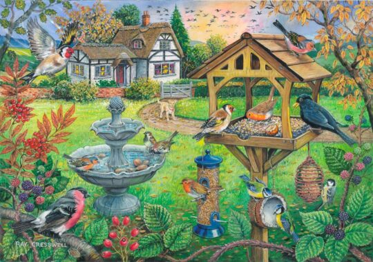 Bird Table Big 500 Piece Jigsaw Puzzle by House of Puzzles - HOP0115
