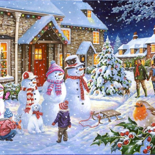 Snow Family 1000 Piece Jigsaw Puzzle by House of Puzzles - HOP0128