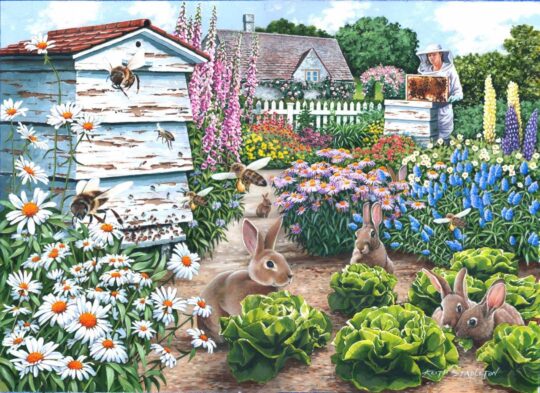 Honey Bunnies Big 500 Piece Jigsaw Puzzle by House of Puzzles - HOP0183