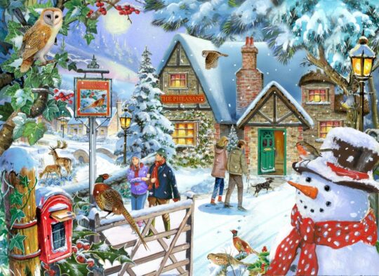 Snowman's View 1000 Piece Jigsaw Puzzle by House of Puzzles - HOP0211