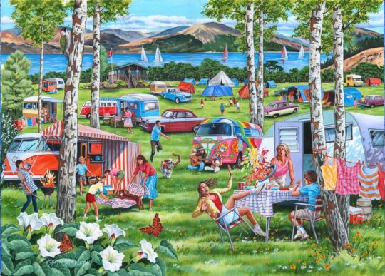 Camping Chaos Big 500 Piece Jigsaw Puzzle by House of Puzzles - HOP0224