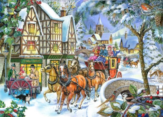 Snow Coach Big 500 Piece Jigsaw Puzzle by House of Puzzles - HOP0229