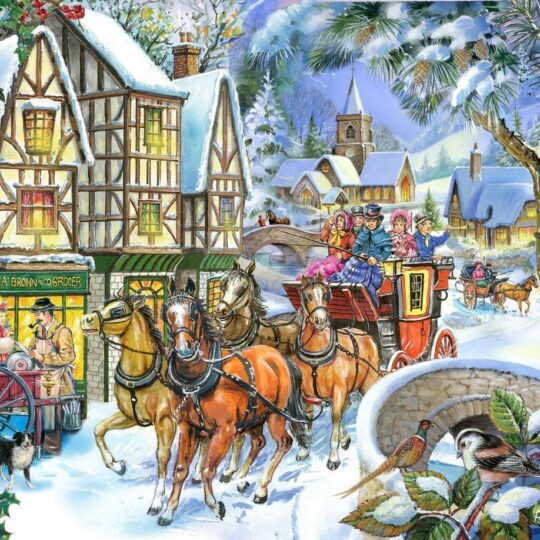 Snow Coach Big 500 Piece Jigsaw Puzzle by House of Puzzles - HOP0229