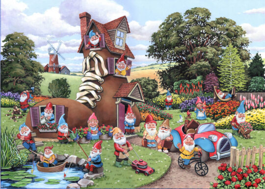 Gnome & Away Big 500 Piece Jigsaw Puzzle by House of Puzzles - HOP0233