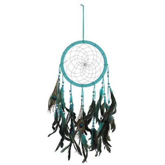 Turquoise Peacock Dreamcatcher by Jones Home & Gift - OF_61726
