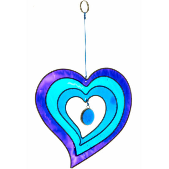 Heart Suncatcher Blue by Jones Home & Gift - SC_00615