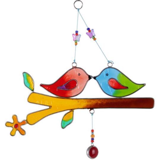Love Birds On A Stick Suncatcher by Jones Home & Gift - SC_02015