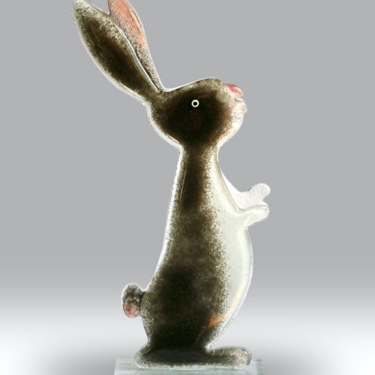 Fused Glass Bunny Country by Nobilé Glassware - 2208-21