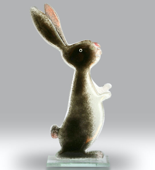 Fused Glass Bunny Country by Nobilé Glassware - 2208-21