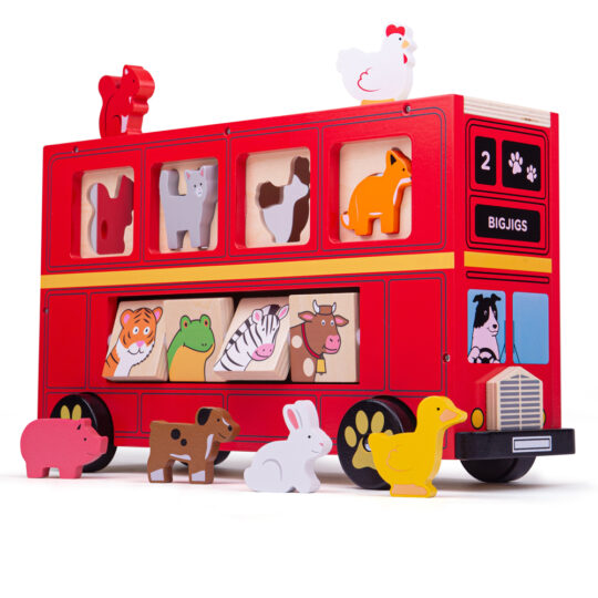 Red Bus Sorter by Bigjigs Toys - BJ692