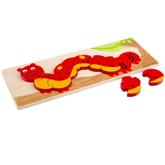 Caterpillar Chunky Lift Out Puzzle by Bigjigs Toys - BJ745