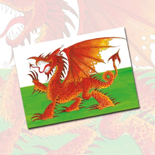 Welsh Dragon Magnet by Emma Ball - EHMAG01