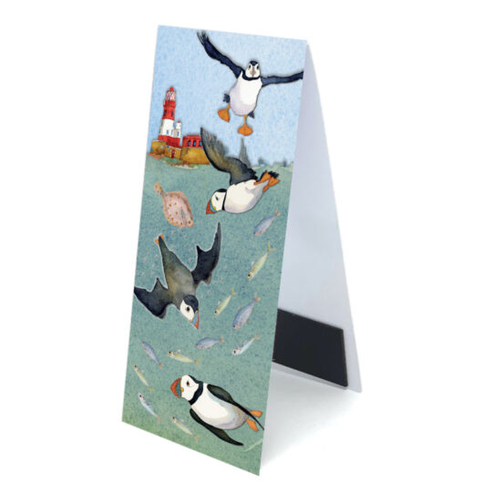 Diving Puffins Magnetic Bookmark by Emma Ball - BMDIV
