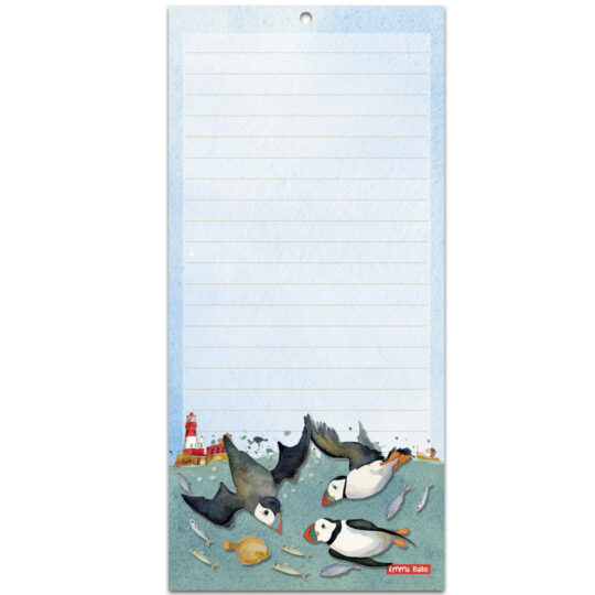 Diving Puffins Magnetic Notepad by Emma Ball - NP100