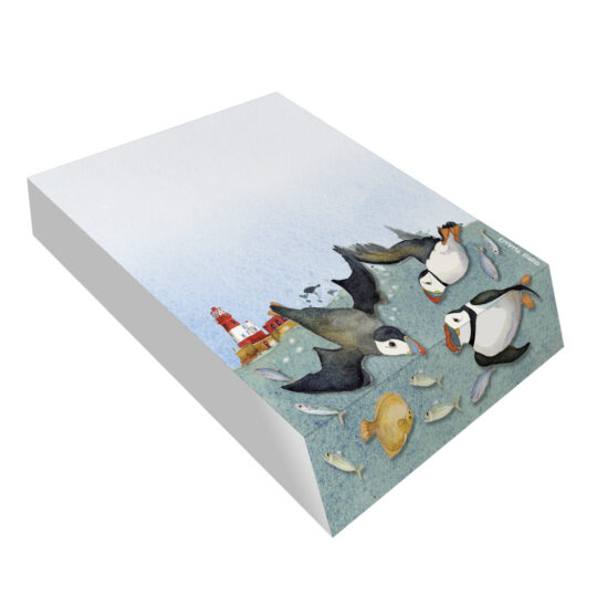Diving Puffins Slant Pad by Emma Ball - PBDIP03