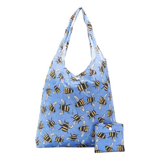 Blue Bees Foldable Shopper Bag by Eco Chic - A30BU