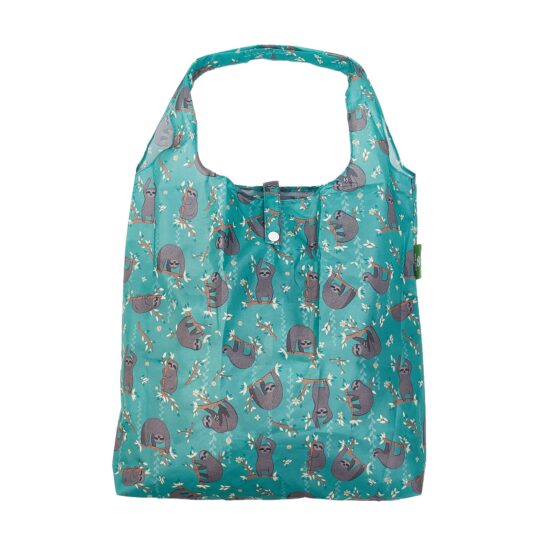Blue Sloth Foldable Shopper Bag by Eco Chic - A47BU
